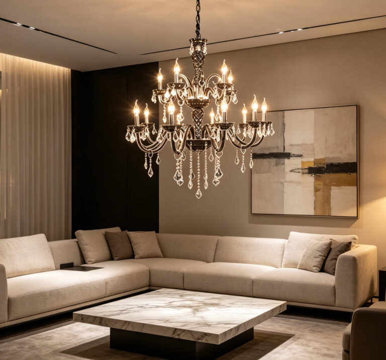 Modern glass crystal chandelier for luxury dining room